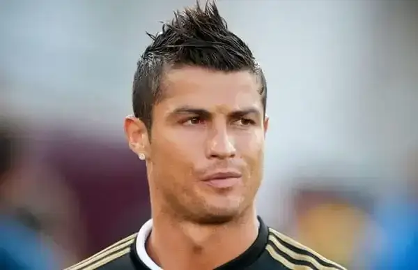 Wet Look Triangular Spikes Ronaldo Hairstyle