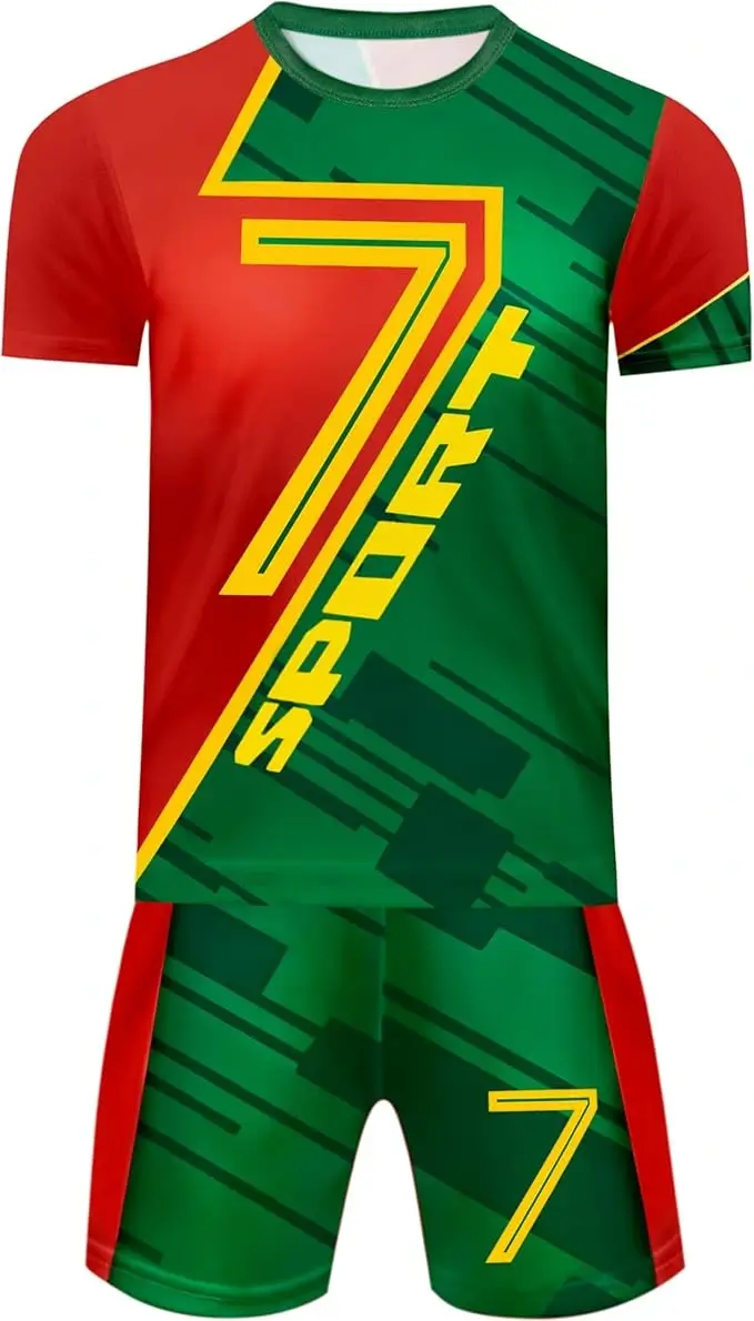Boys Soccer Jerseys Kids Jersey Outfits Youth Football Training Uniform Fans Basketball Sport Short Set