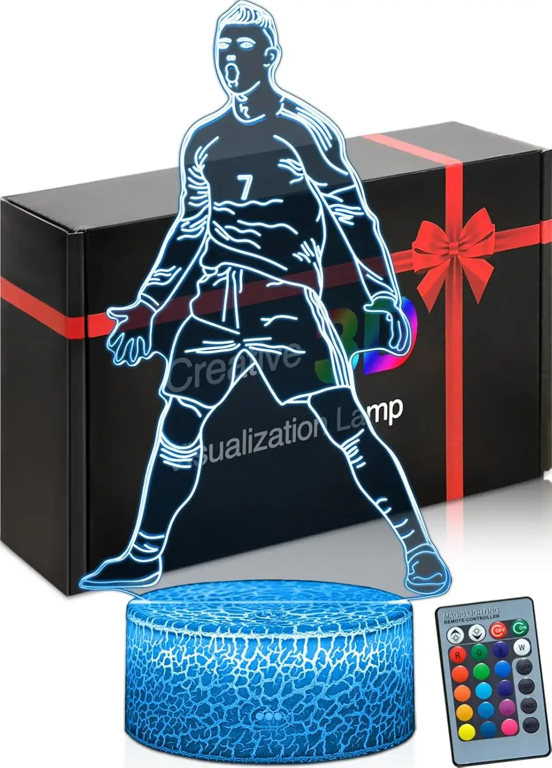 Siuuuu Celebration Soccer Night Light 3D Illusion