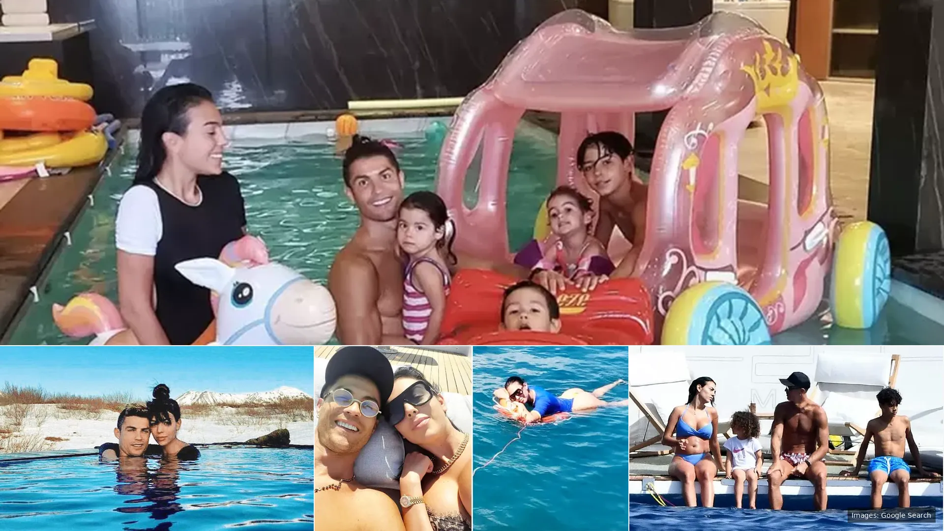 Cristiano Ronaldo & Georgina's Secret Swim in Underground Oasis